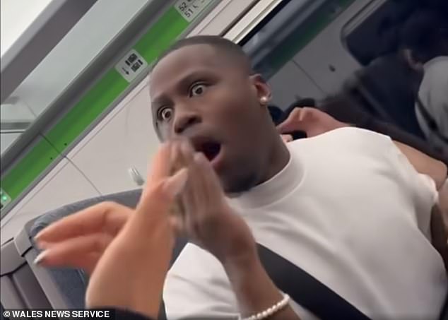 Eye witnesses said Elijah had demanded a group of women say who is most attractive out of him and his friends on the journey between Cardiff Central and Swindon