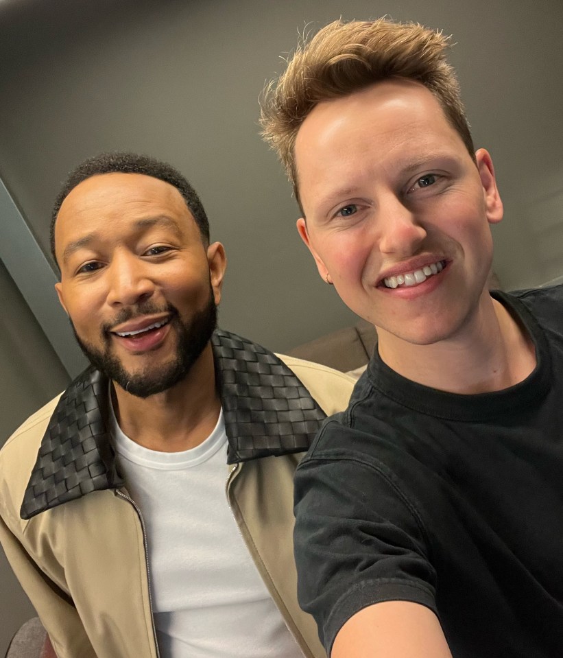 John Legend and Howell Davies in a selfie.