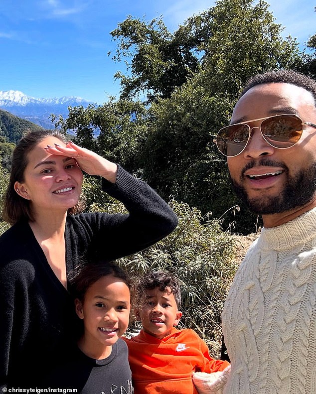 The couple share four children, Luna, nine, Miles, seven, and Wren, 23-months, and Esti, two, who 'love' the UK after spending the last few Christmas' in London