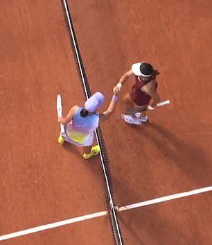 The players shared only a brief handshake