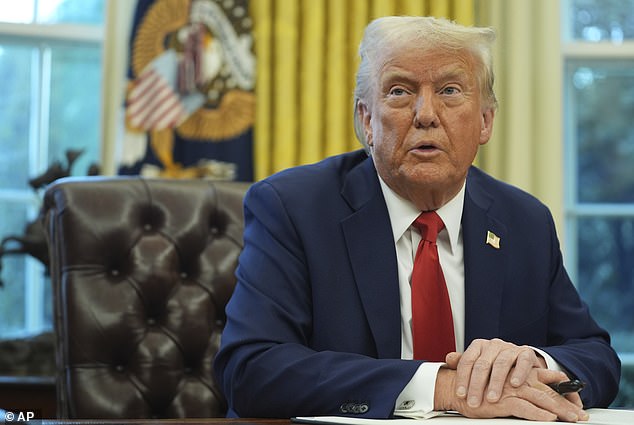 Along with Todd and Julie Chrisley, Trump also used his pardoning power on several other individuals this week; Trump seen in February