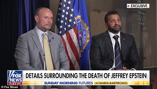 Bongino and his superior, FBI Director Kash Patel, sat down with Fox News earlier this month to initially dispel murder rumors