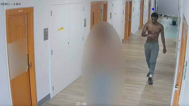 Smith is seen emerging from the cell just 37 seconds later, leaving Abdulrahman to die