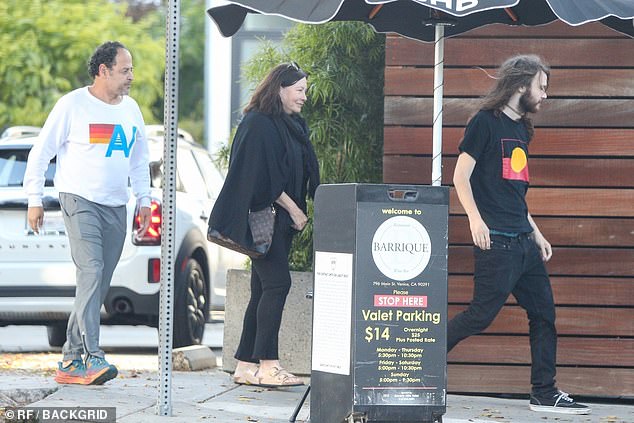 Linda was pictured this week at dinner in Los Angeles with her son Chance, her ex-husband Paul, and her new partner Moulay Hafid Baba