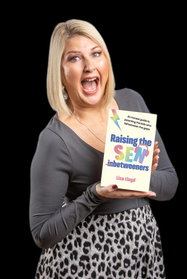 Woman holding her book, "Raising the SEN inbetweeners."