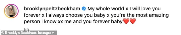 Brooklyn whisked his wife off for an early morning motorbike ride and captioned the video: 'My whole world x I will love you forever x I always choose you baby'