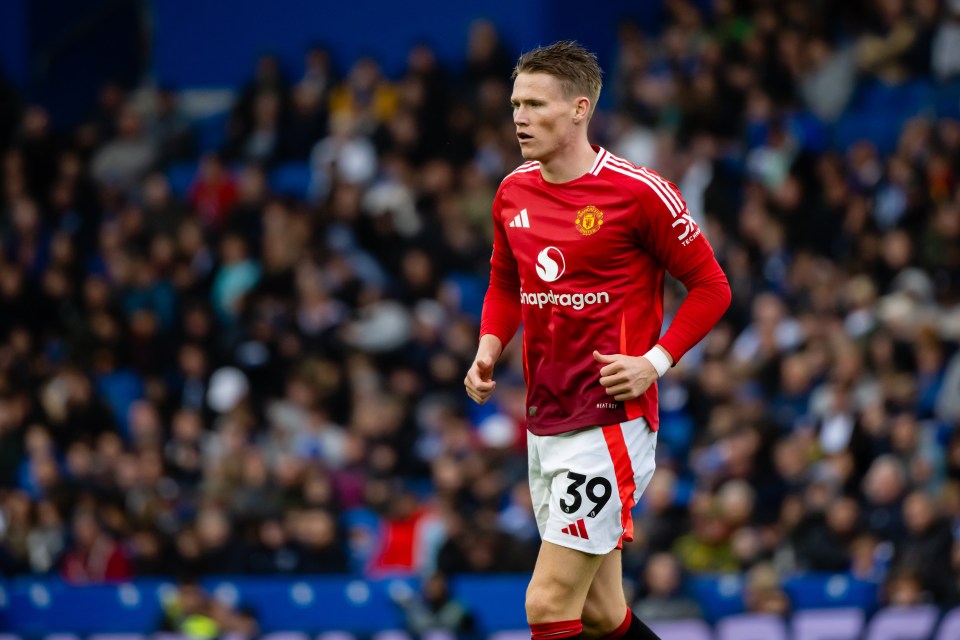 Scott McTominay of Manchester United in action during a Premier League match.