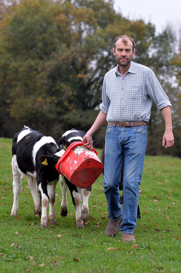 Distraught son Jonathan Charlesworth, who keeps 40 cows and 120 sheep at the farm