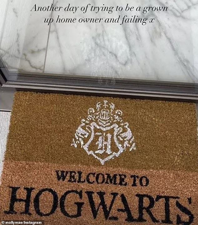 She also spruced up the entrance to her mansion in Cheshire with a £7.99 find from the retail store