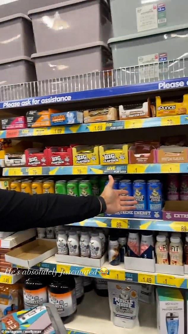 Stunned: Tommy said: 'These drinks that you get in the gym, they're here and they're 89p. Like, hold on, stop what you're doing and process that for a second!'