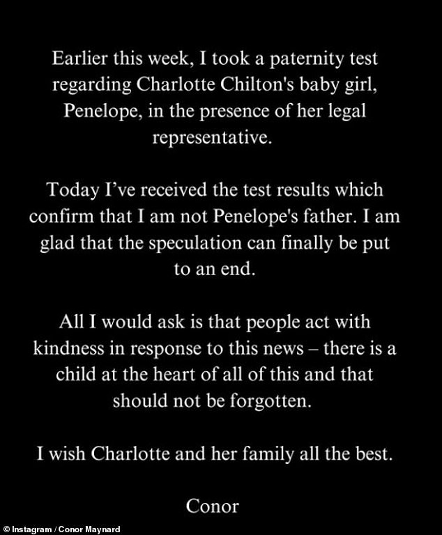 Last week, Conor dropped a huge bombshell by alleging that the results of a paternity test have shown he did not father a child with the BBC star, despite her claims
