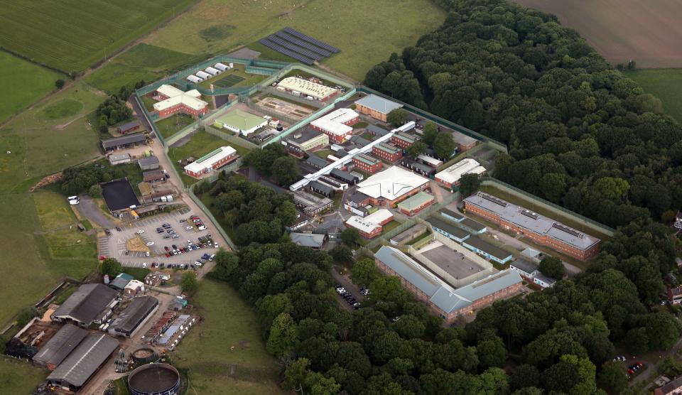 Aerial view of HMP New Hall prison.