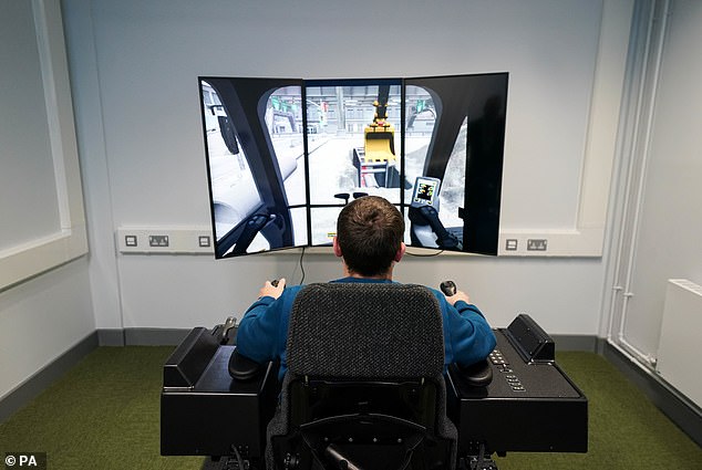 A construction vehicle simulator - an exercise not too far removed from playing video games - is among the facilities available