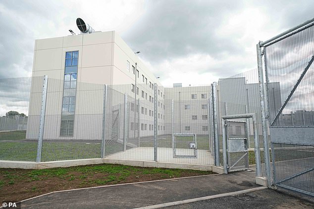 The murder was carried out at HMP Fosse Way (pictured) in Leicester in August last year