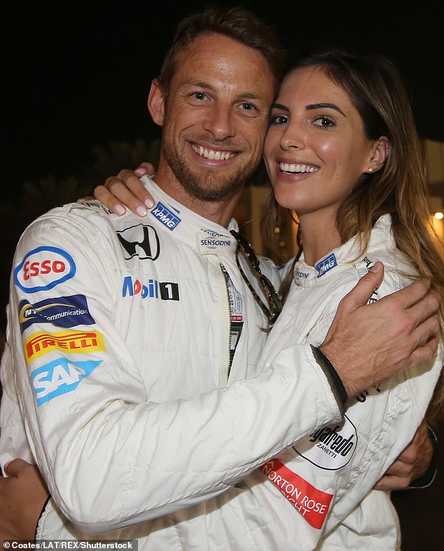 Jenson and Brittny pictured in Dubai in 2016 at the Abu Dhabi Formula One 1 Grand Prix
