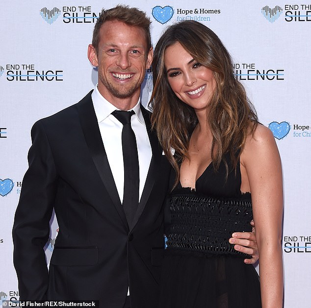Aid had previously pleaded guilty to theft at Westminster Magistrates Court (Pictured: Jenson and Birttny at the Hope and Homes 'End The Silence' fundraiser in 2018)
