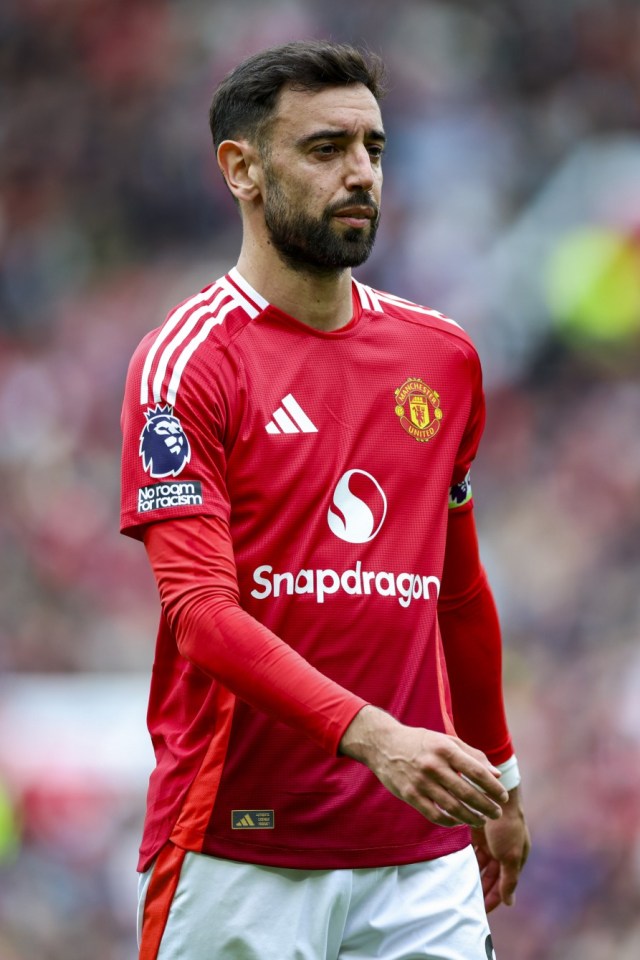 Bruno Fernandes of Manchester United during a Premier League match.