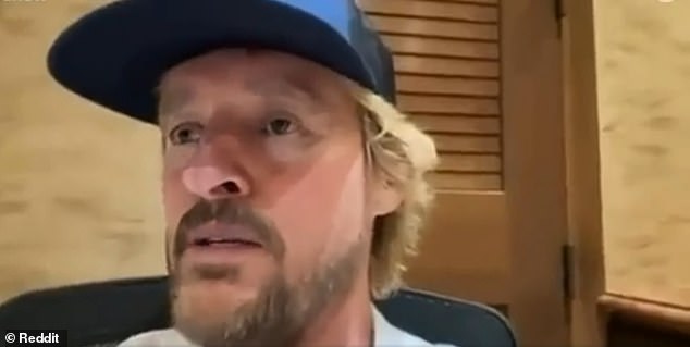 The unnamed woman shared her concerns on US forum Reddit, along with an alleged video of the Hollywood star, 56, telling her mom she is an 'amazing woman' (pictured: An alleged AI-generated video image of Owen Wilson)