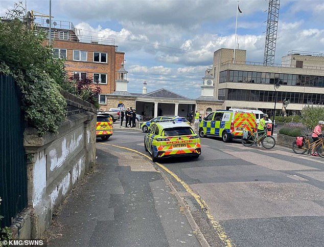 The boy has been recovered from the water but the search continues for the girl youngster, according to reports