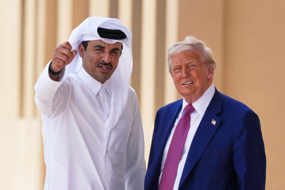 Tamim bin Hamad Al Thani and Donald Trump.