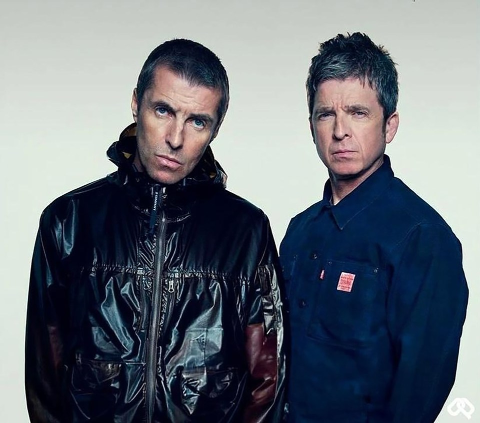 Promotional photo of Noel and Liam Gallagher.