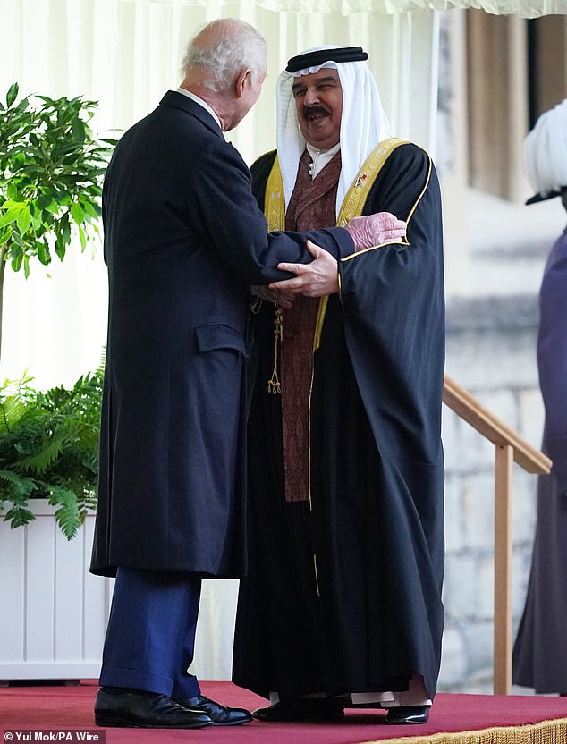 One of the most eye-catching entries included in the list is the Rolls Royce Cullinan II car given to him by his good friend and fellow ruler, the King of Bahrain (the two pictured together o November 11, 2024)