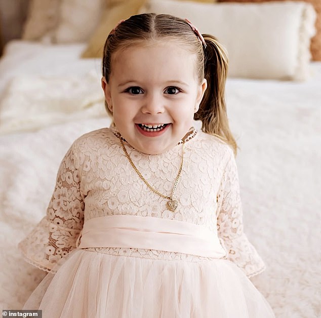 Three-year-old Sophia (pictured) was found unresponsive with 'multiple wounds' at her Bundaberg home on Monday