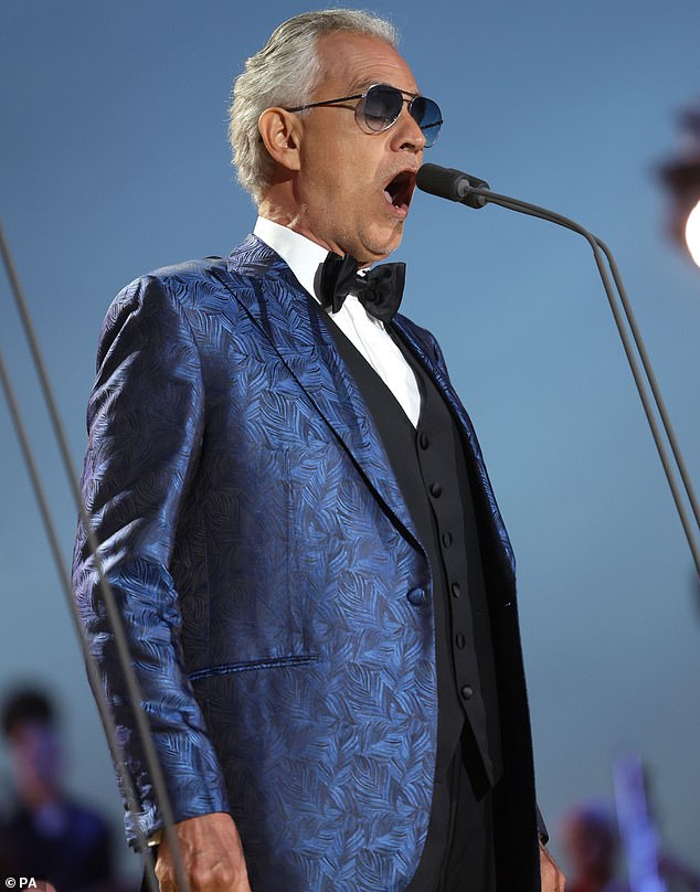 The firm has initiated a High Court action against the Italian tenor, 66, who performed at King Charles's coronation concert (pictured)