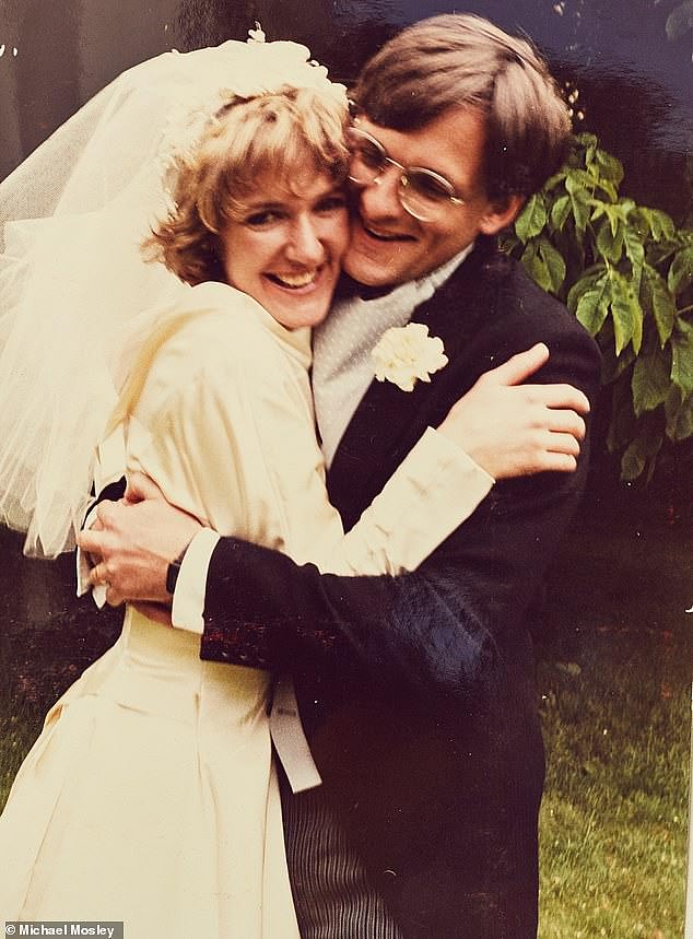 Clare and Michael on their wedding day in 1987