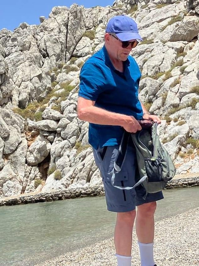 This is the picture of Dr Mosley posted with an appeal after he went missing while walking on holiday in Greece last year