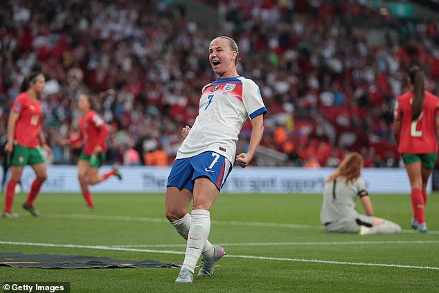 Beth Mead, fresh from winning the Champions League with Arsenal last weekend, scored England's fourth as they ended up being 5-0 ahead at half-time