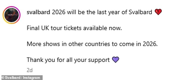 They will kick start their final UK tour in November and have also teased a series of shows across Europe