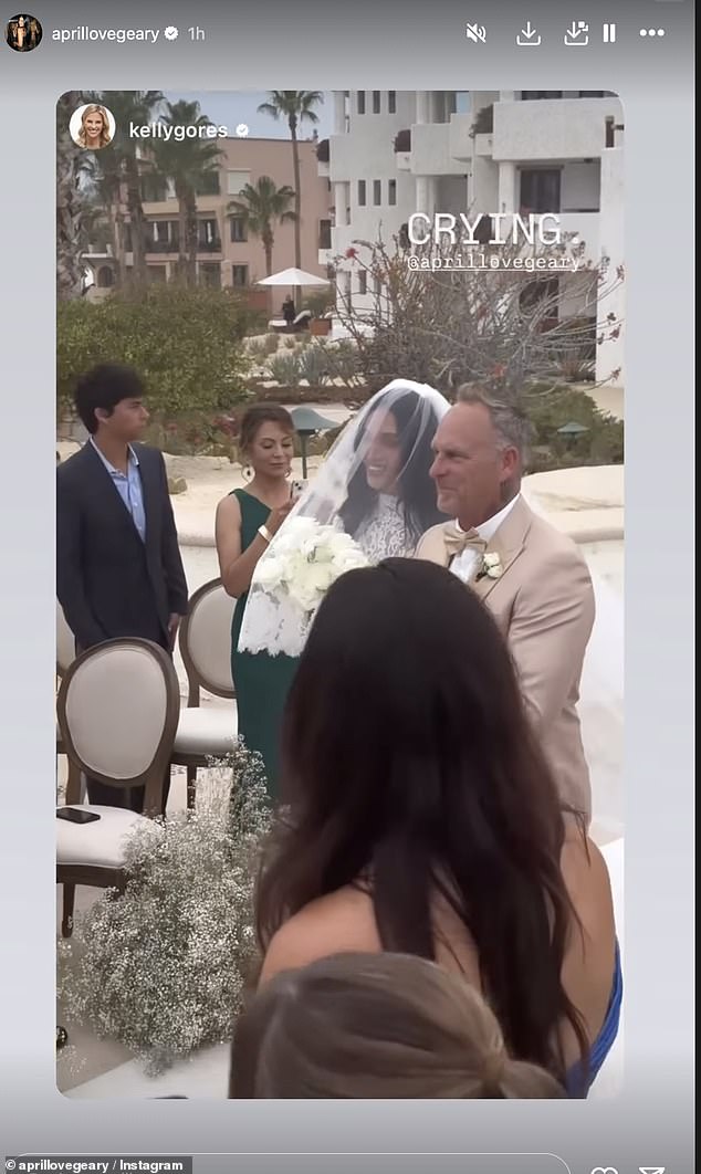 eary posted a short clip of her father walking her down the aisle