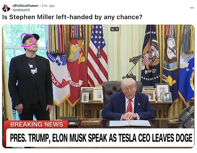 There was a flurry of speculation on social media as to how Elon Musk may have received his black eye