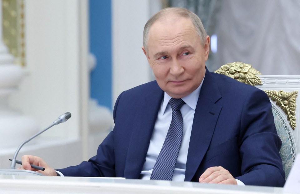 Vladimir Putin at a meeting.