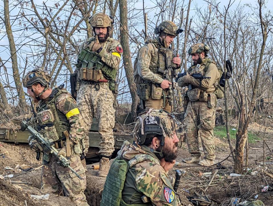 A former British banker fighting with the Ukrainian army near Kherson.