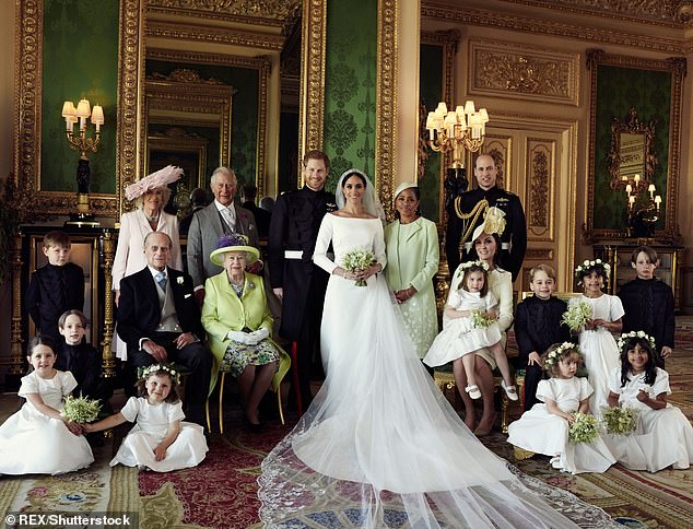 The official wedding photograph released by the Duke and Duchess of Sussex on their wedding day