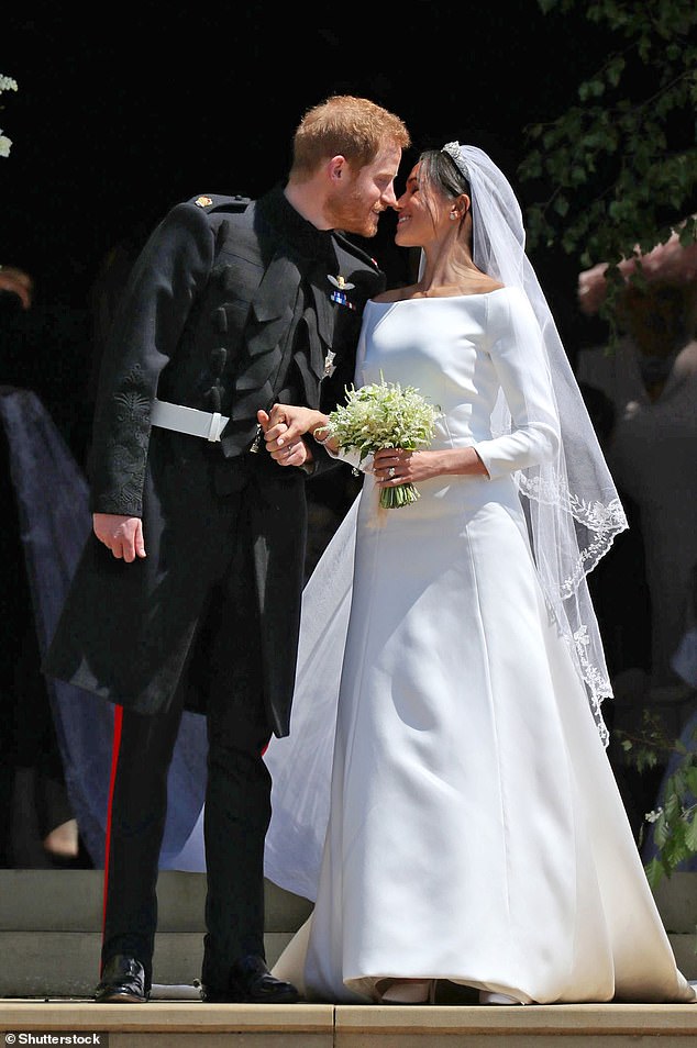 The anxious groom quipped: 'My hair is going to go grey' as he waited for the bride to arrive