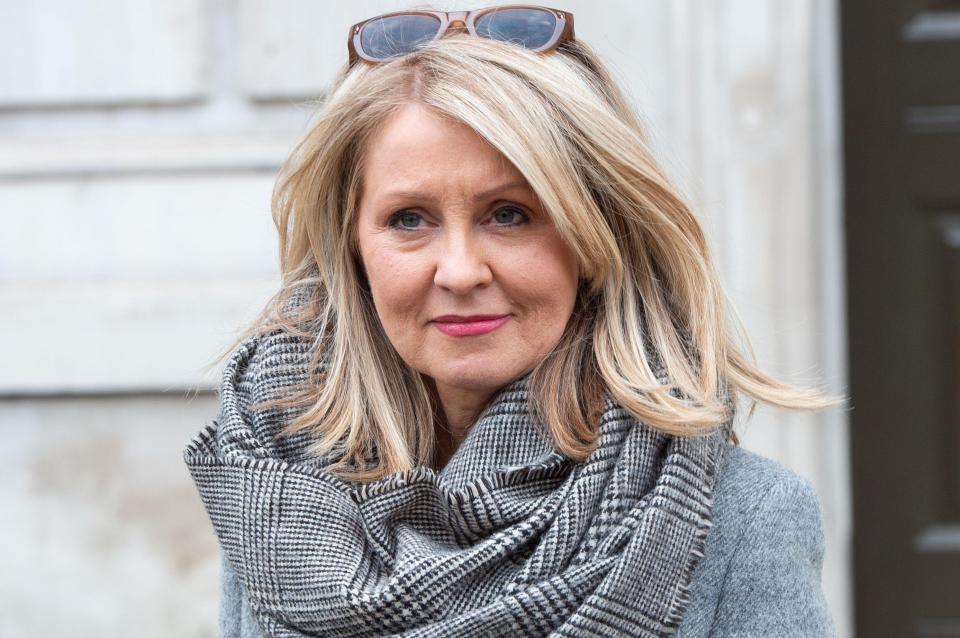 Esther McVey leaving the Cabinet Office building.
