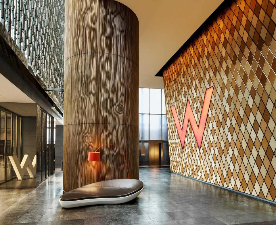 W Hong Kong hotel lobby.