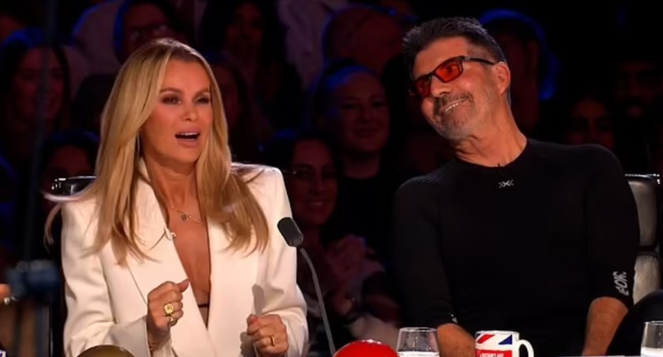 Amanda Holden and Simon Cowell on Britain's Got Talent.