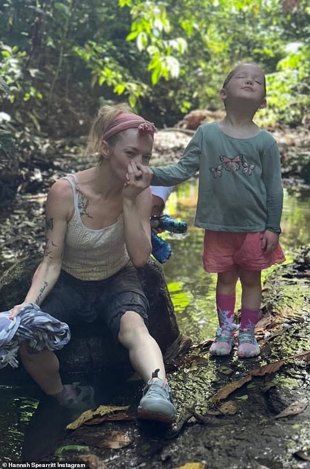 But after the bitterness of quitting the UK, the family's dreams of a new live have come true as they enjoy morning waterfall walks and an outdoor playground as part of their daily lives
