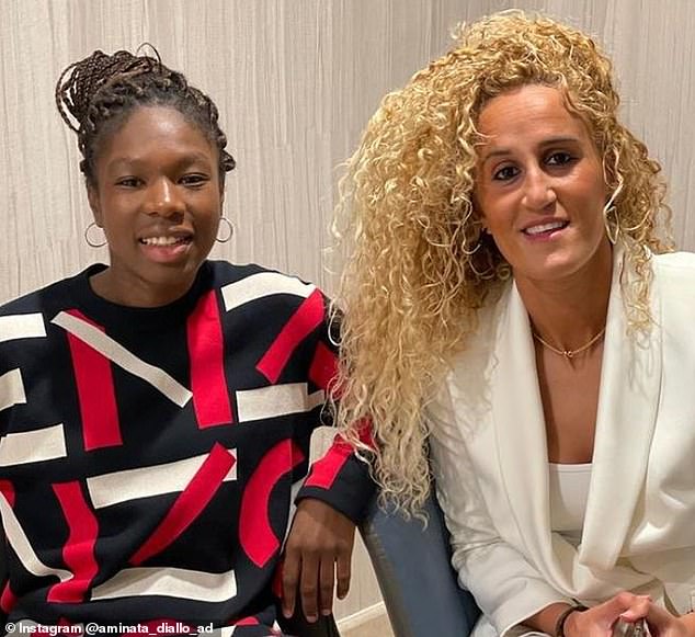 Aminata Diallo (left) was accused of hiring hitmen against team-mate Kheira Hamraoui (right)