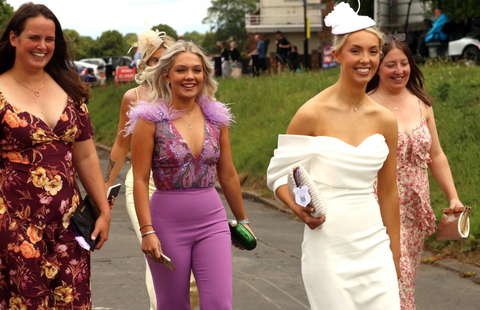 Racegoers at York Races.