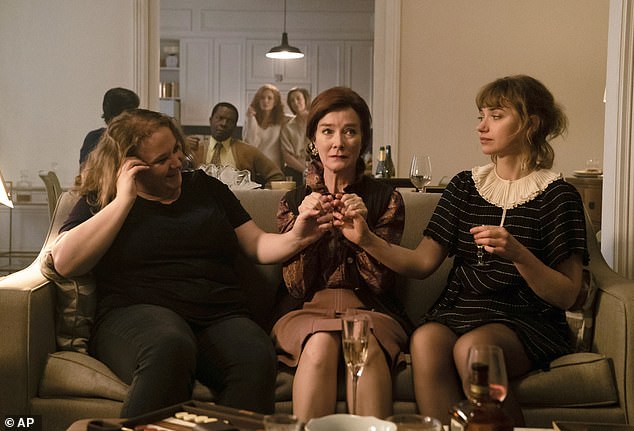 She starred alongside the likes of Danielle Macdonald and Imogen Poots in 2021's French Exit (all pictured)