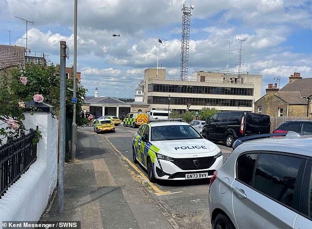 Police were first alerted at 1.46pm by the Port of London Authority after two children fell into the Thames