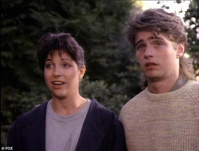 The star is pictured with Jason Priestley in 1987's 21 Jump Street