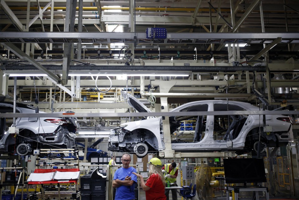 Toyota Camry assembly line at a Georgetown, Kentucky plant.