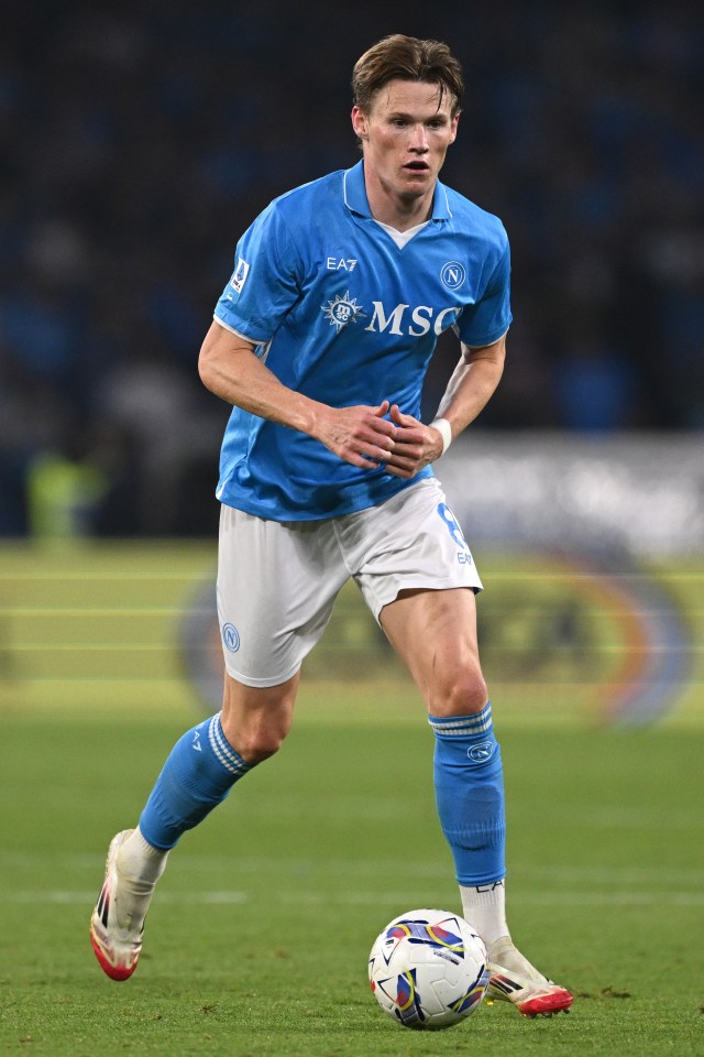 Scott McTominay of Napoli in action during a Serie A match.