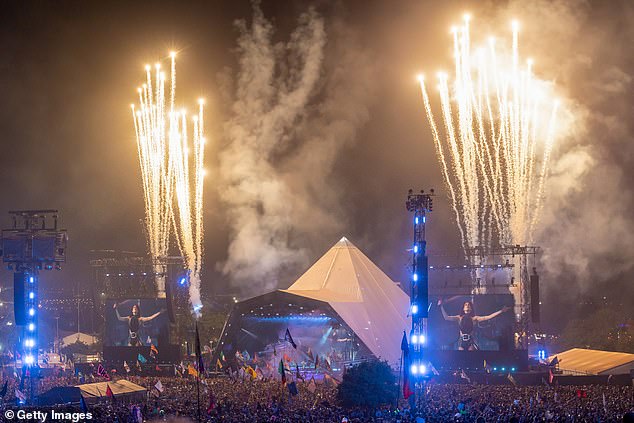 The source revealed bosses were forced to hold a meeting on the Thursday last year after fearing a serious incident the next night as Dua Lipa finished her set on the Pyramid stage (pictured)